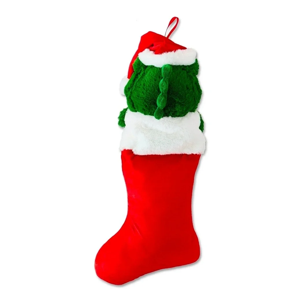 T Rex Animated Singing Christmas Stocking Dinosaur Merry Rawr‎ Mas